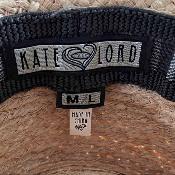 KATE LORD Raffia Gambler Hat with Bow Golf Resort Vacation Beach - Picture 6 of 7